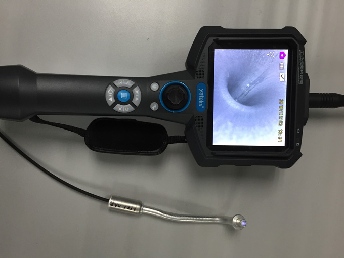 亞泰光電HIE系列警用視頻內(nèi)窺鏡演示效果二(管道檢測)